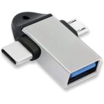 ORIONIS 2-in-1 OTG adapter with USB Type-C and Micro USB to USB-A female connector