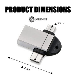 ORIONIS compact OTG adapter ideal for on-the-go USB connections