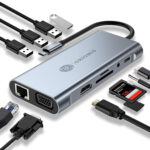 ORIONIS AeroHub 11 USB-C Hub Docking Station with 4K HDMI, VGA, Ethernet, USB 3.0 and 100W PD Fast Charging