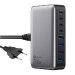 ORIONIS 200W GaN³ 8-Port Super Fast Charger Adapter with USB-C PD and QC Ports