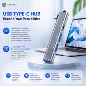 USB Type-C Hub with 4 Ports